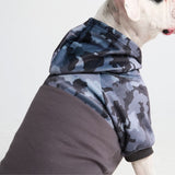 Sweat à capuche camouflage gris pour homme