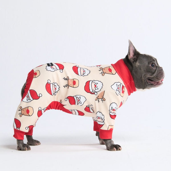 Pyjama de Noël pour chien - Père Noël et Rudolph