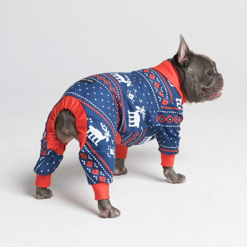 Pyjama pour Chien - Renne de Noël Marine