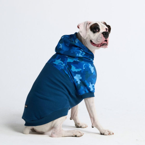 Sweat à capuche pour chien Blue Camo