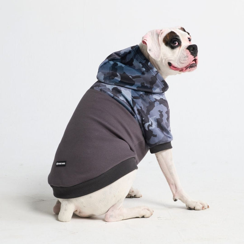 Sweat à capuche pour chien Grey Camo