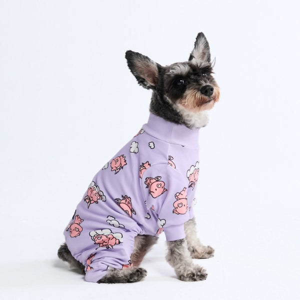 Pyjama pour chien - Quand les cochons volent - Violet