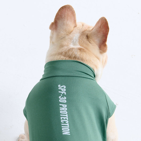 T-shirt pour chien avec écran solaire - Vert foncé