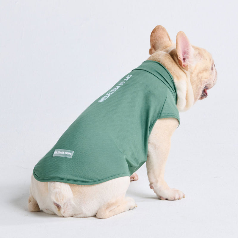 T-shirt pour chien avec écran solaire - Vert foncé