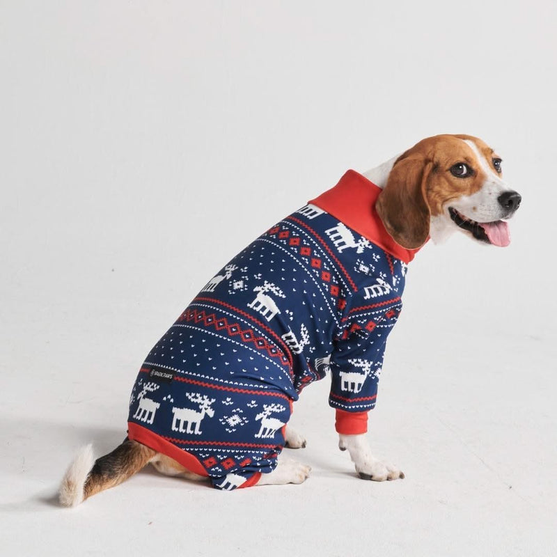 Pyjama pour Chien - Renne de Noël Marine