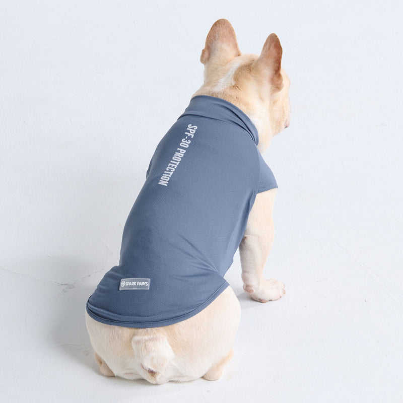 T-shirt pour chien avec écran solaire - Bleu marine